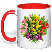 Чашка с фото Тюльпаны