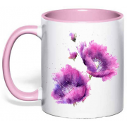 Чашка с принтом фиолетовое цветение