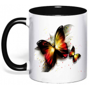 Чашка с картинкой огненная бабочка