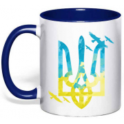 Чашка герб Украины с птицами