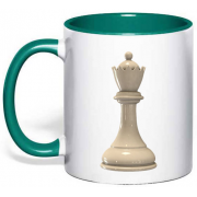 Чашка с шахматной фигурой "Ферзь белый"