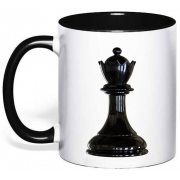 Чашка с шахматной фигурой "Ферзь черный"