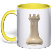 Чашка для шахматиста "Белая тура"