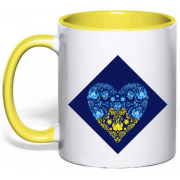 Чашка "Сердце Украины с цветами"