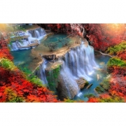 Алмазна картина "Каскад водоспадів" без рамки