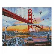 Алмазная картина на подрамнике "Вид на мост"