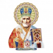 Алмазна мозаїка Святий Миколай Чудотворець на підставці