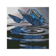Алмазная мозаика "Бабочки на воде"