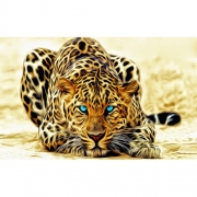 Алмазная мозаика "Голубоглазый леопард" без подрамника
