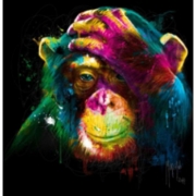 Алмазная мозаика "Красочный орангутанг" без подрамника