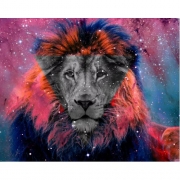 Алмазная мозаика "Лев царь зверей" без рамки