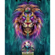 Алмазная мозаика "Тотем льва" без подрамника