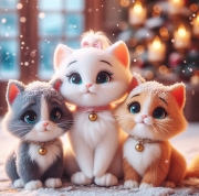 Алмазная мозаика на подрамнике "Кошачья дружба"