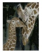 Алмазна вишивка "Жираф з дитиною"
