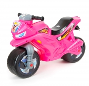 Беговел-мотоцикл 2-х колесный, розовый