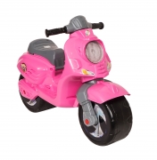 Беговел скутер розовый
