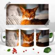 Чашка с 3Д принтом Абиссинская кошка