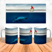 Чашка с 3Д принтом для рыбака "Зимняя рыбалка"