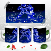 Чашка с 3Д рисунком знак зодиака "Водолей"