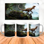 Чашка з динозавром "Велоцираптор"