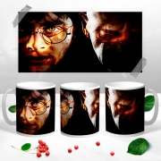 Чашка с принтом Гарри Поттер и Темный Лорд