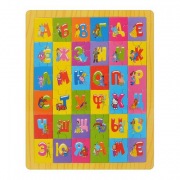 Дерев'яний пазл для дітей "Вчимо алфавіт"