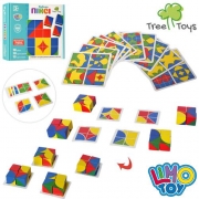 Деревянная развивающая игра Кубики Пикси