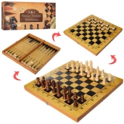 Дерев'яні нарди шашки шахи 3 в 1