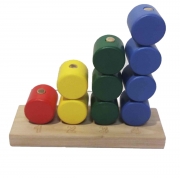 Детская деревянная логическая игрушка "Цилиндры"