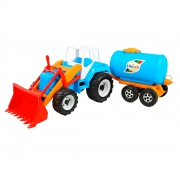 Детский игрушечный трактор с цистерной