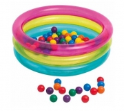 Детский надувной бассейн-манеж с шариками