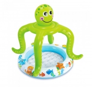 Детский надувной бассейн с навесом "Осьминог"