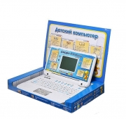 Детский ноутбук обучающий на 3 языках голубой