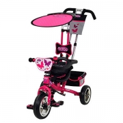 Детский розовый трехколесный велосипед