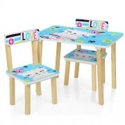 Дитячий столик і два стільці "LOVE"