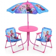 Дитячий столик з парасолькою і стільцями "Frozen"