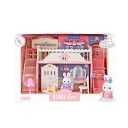 Будиночок з флоксовими тваринами та меблями