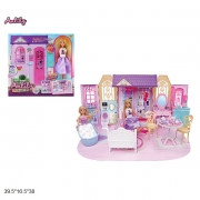 Будиночок з лялькою та меблями