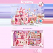 Будиночок з меблями та флоксовими тваринами