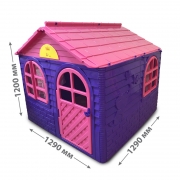 Будиночок зі шторками фіолетовий