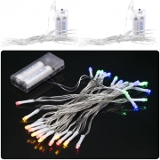 Гирлянда LED на 2-х батарейках 30 лампочек 4 метра мультицвет