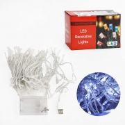 Гирлянда на батарейках 9 метров белый свет