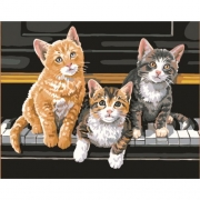 Живопис по номерам "Котяче тріо"