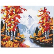 Холст-раскраска по номерам "Осенний пейзаж"