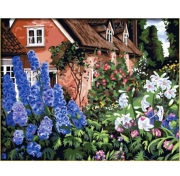Холст-раскраска под номерами "Сад у дома"