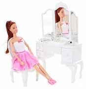 Игровой набор "Кукла с туалетным столиком"