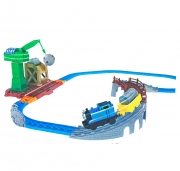 Іграшкова залізниця з мостом і краном