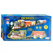 Іграшкова залізниця з паровозом і п'ятьма вагонами