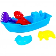 Іграшковий човник з набором для пісочниці