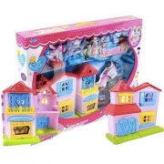 Іграшковий будиночок для ляльок з меблями